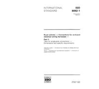 ISO 8092-1:1996, Road vehicles - Connections for on-board electrical wiring harnesses - Part 1: Tabs for single-pole connections - Dimensions and specific requirements