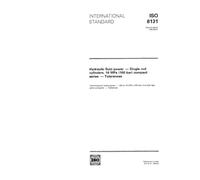 ISO 8131:1992, Hydraulic fluid power -- Single rod cylinders, 16 MPa (160 bar) compact series -- Tolerances