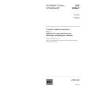 ISO 8224-1:2003, Traveller irrigation machines - Part 1: Operational characteristics and laboratory and field test methods