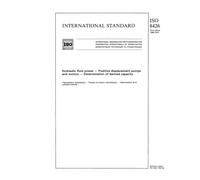 ISO 8426:1988, Hydraulic fluid power - Positive displacement pumps and motors - Determination of derived capacity