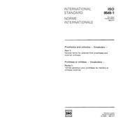 ISO 8549-1:1989, Prosthetics and orthotics -- Vocabulary -- Part 1: General terms for external limb prostheses and external orthoses