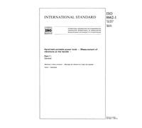 ISO 8662-1:1988, Hand-held portable power tools - Measurement of vibrations at the handle - Part 1 : General