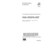 ISO 8918:1996, Fluorspar -- Technical grades -- Chemical composition and physical characteristics