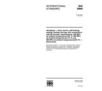 ISO 8940:2002, Aerospace - Nuts, anchor, self-locking, sealing, floating, two-lug, with counterbore, with MJ threads, classifications: 900 MPa (at ... degrees C and 900 MPa (at ambient t