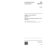 ISO 9073-10:2003, Textiles - Test methods for nonwovens - Part 10: Lint and other particles generation in the dry state
