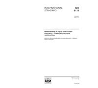 ISO 9123:2001, Measurement of liquid flow in open channels - Stage-fall-discharge relationships