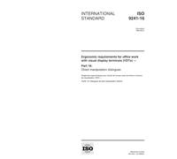 ISO 9241-16:1999, Ergonomic requirements for office work with visual display terminals (VDTs) -- Part 16: Direct manipulation dialogues
