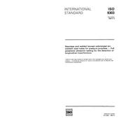 ISO 9303:1989, Seamless and welded (except submerged arc-welded) steel tubes for pressure purposes - Full peripheral ultrasonic testing for the detection of longitudinal imperfections