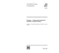 ISO 9497:1993, Fluorspar -- Experimental methods for evaluation of quality variation