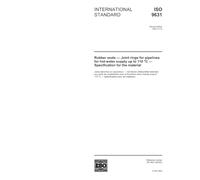 ISO 9631:2003, Rubber seals - Joint rings for pipelines for hot-water supply up to 110 degrees C - Specification for the material
