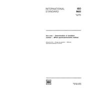 ISO 9683:1991, Iron ores -- Determination of vanadium content -- BPHA spectrophotometric method