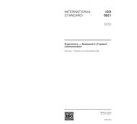 ISO 9921:2003, Ergonomics - Assessment of speech communication