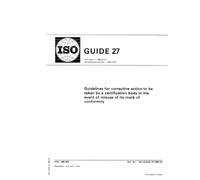 ISO Guide 27:1983, Guidelines for corrective action to be taken by a certification body in the event of misuse of its mark of conformity