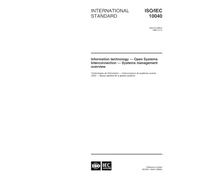 ISO/IEC 10040:1998, Information technology - Open Systems Interconnection - Systems management overview