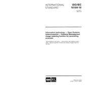 ISO/IEC 10164-10:1995, Information technology - Open Systems Interconnection - Systems Management: Usage metering function for accounting purposes