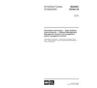 ISO/IEC 10164-19:1998, Information technology - Open Systems Interconnection - Systems Management: Management domain and management policy management function - Part 19: