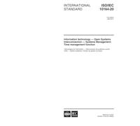 ISO/IEC 10164-20:1999, Information technology -- Open Systems Interconnection -- Systems Management: Time management function -- Part 20: