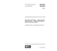 ISO/IEC 10164-8:1993, Information technology - Open Systems Interconnection - Systems Management: Security audit trail function