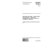 ISO/IEC 10165-2:1992, Information technology - Open Systems Interconnection - Structure of management information: Definition of management information