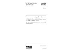ISO/IEC 10165-8:2000, Information technology -- Open Systems Interconnection -- Structure of management information: Managed objects for supporting upper layers -- Part 8: