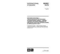 ISO/IEC 10173:1998, Information technology - Telecommunications and information exchange between systems - Interface connector and contact assignments ... connector located at reference points S and T