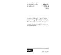 ISO/IEC 10181-5:1996, Information technology - Open Systems Interconnection - Security frameworks for open systems: Confidentiality framework