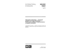 ISO/IEC 10641:1993, Information technology - Computer graphics and image processing - Conformance testing of implementations of graphics standards