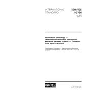 ISO/IEC 10736:1995, Information technology - Telecommunications and information exchange between systems - Transport layer security protocol