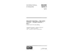 ISO/IEC 10741-1:1995, Information technology - User system interfaces - Dialogue interaction - Part 1: Cursor control for text editing