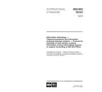 ISO/IEC 10747:1994, Information technology - Telecommunications and information exchange between systems - Protocol for exchange of inter-domain ... to support forwarding of ISO 8473 PDUs