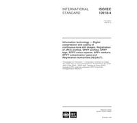 ISO/IEC 10918-4:1999, Information technology -- Digital compression and coding of continuous-tone still images: Registration of JPEG profiles, SPIFF ... compression types and Registration Authorit