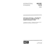 ISO/IEC 11576:1994, Information technology - Procedure for the registration of algorithms for the lossless compression of data