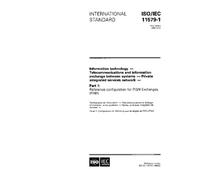 ISO/IEC 11579-1:1994, Information technology - Telecommunications and information exchange between systems - Private integrated services network - ... configuration for PISN Exchanges (PINX)