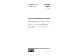ISO/IEC 11586-1:1996, Information technology - Open Systems Interconnection - Generic upper layers security: Overview, models and notation