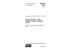 ISO/IEC 13481:1993, Information technology - Data interchange on 130 mm optical disk cartridges - Capacity: 1 gigabyte per cartridge