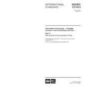 ISO/IEC 13719-3:1998, Information technology - Portable common tool environment (PCTE) - Part 3: Ada programming language binding