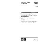 ISO/IEC 14478-4:1998, Information technology - Computer graphics and image processing - Presentation Environment for Multimedia Objects (PREMO) - Part 4: Modelling, rendering and interaction component