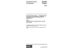 ISO/IEC 14709-1:1997, Information technology - Configuration of Customer Premises Cabling (CPC) for applications - Part 1: Integrated Services Digital Network (ISDN) basic access