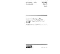 ISO/IEC 15041:1997, Information technology - Data interchange on 90 mm optical disk cartridges - Capacity: 640 Mbytes per cartridge