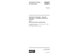 ISO/IEC 15408-3:2005, Information technology - Security techniques - Evaluation criteria for IT security - Part 3: Security assurance requirements