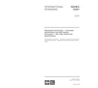 ISO/IEC 15421:2000, Information technology -- Automatic identification and data capture techniques -- Bar code master test specifications
