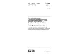 ISO/IEC 15430:1999, Information technology -- Telecommunications and information exchange between systems -- Private Integrated Services Network -- ... terminal call handling additional networ