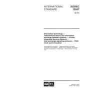 ISO/IEC 15507:1997, Information technology - Telecommunications and information exchange between systems - Private Integrated Services Network - ... protocol - PINX clock synchronization