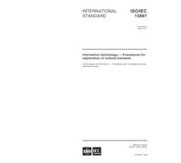 ISO/IEC 15897:1999, Information technology -- Procedures for registration of cultural elements