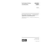 ISO/IEC 15897:1999, Information technology -- Procedures for registration of cultural elements