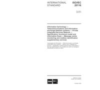 ISO/IEC 20116:2004, Information technology - Telecommunications and information exchange between systems - Private Integrated Services Network - ... monitoring and mailbox identification s