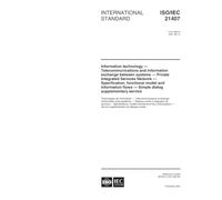 ISO/IEC 21407:2001, Information technology - Telecommunications and information exchange between systems - Private Integrated Services Network ... flows Simple dialog supplementary service