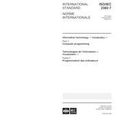 ISO/IEC 2382-7:2000, Information technology -- Vocabulary -- Part 7: Computer programming