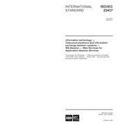 ISO/IEC 25437:2006, Information technology - Telecommunications and information exchange between systems - WS-Session - Web Services for Application Session Services