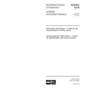 ISO/IEC 5218:2004, Information technology - Codes for the representation of human sexes